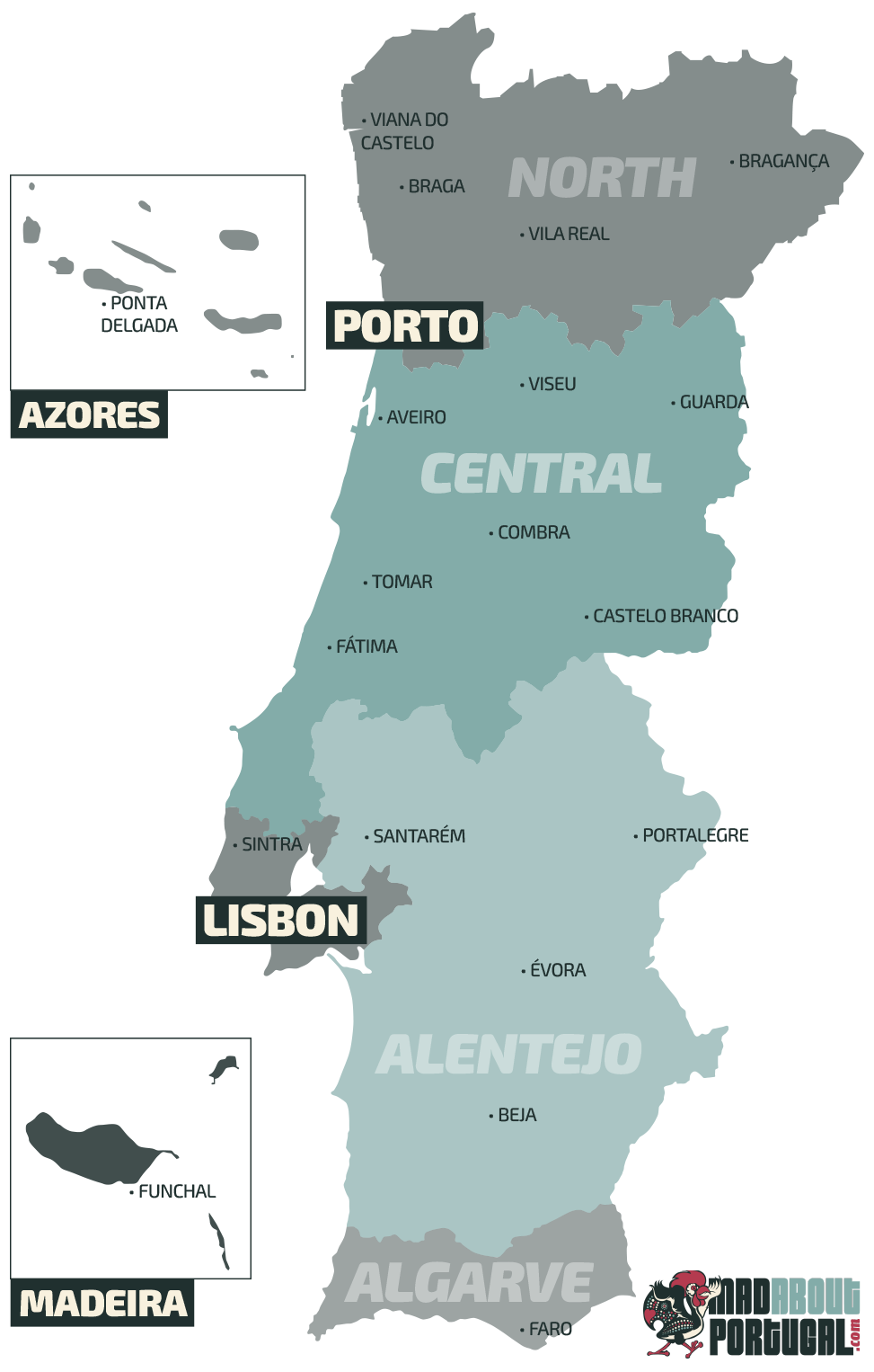 Regional Map of Portugal